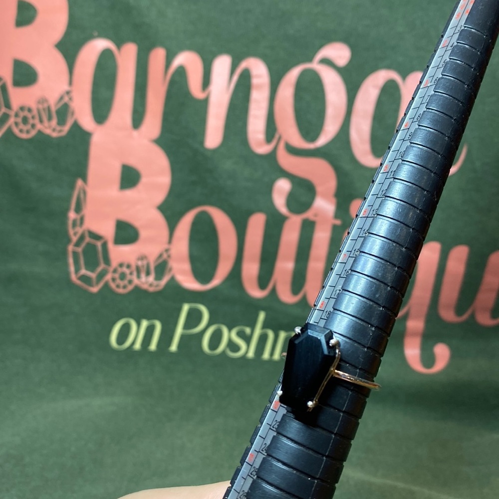 - Solid Sterling Silver Black Onyx Ring - image 1